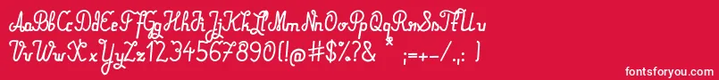 Mareke Font – White Fonts on Red Background