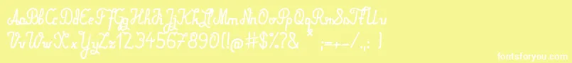 Mareke Font – White Fonts on Yellow Background