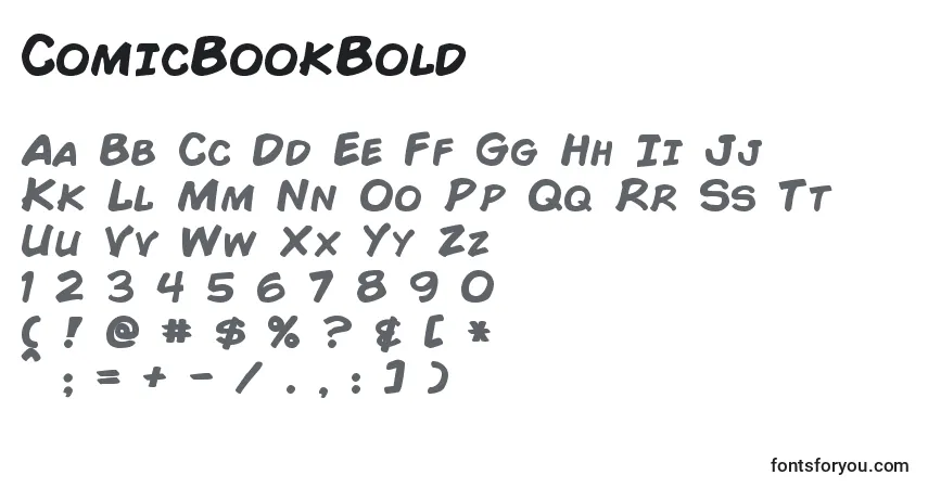 ComicBookBold Font – alphabet, numbers, special characters