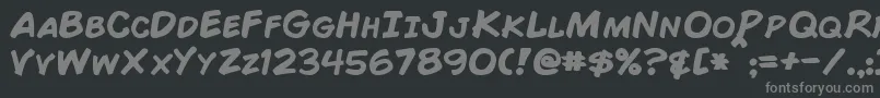 ComicBookBold Font – Gray Fonts on Black Background