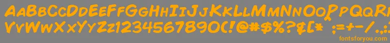 ComicBookBold Font – Orange Fonts on Gray Background