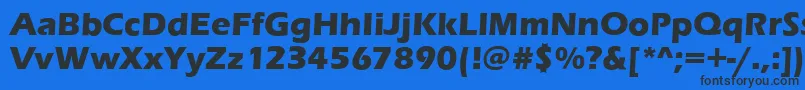 EnnisBold-fontti – mustat fontit sinisellä taustalla
