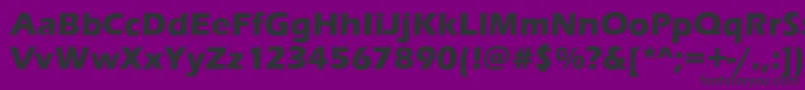フォントEnnisBold – 紫の背景に黒い文字