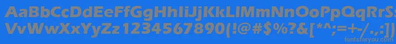 フォントEnnisBold – 青い背景に灰色の文字