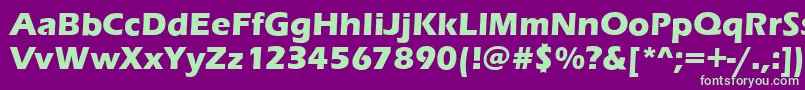 EnnisBold Font – Green Fonts on Purple Background