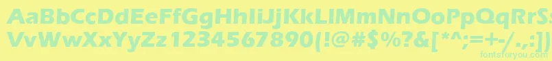 EnnisBold Font – Green Fonts on Yellow Background