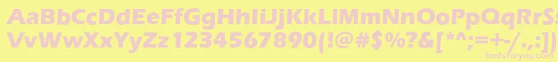 EnnisBold Font – Pink Fonts on Yellow Background