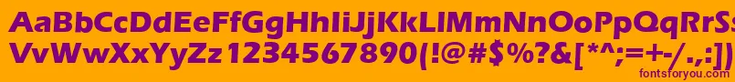 EnnisBold Font – Purple Fonts on Orange Background