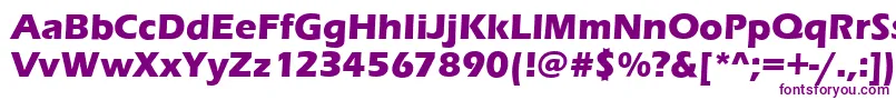 Czcionka EnnisBold – fioletowe czcionki