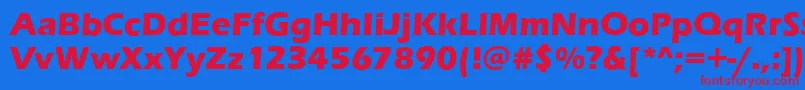 EnnisBold Font – Red Fonts on Blue Background