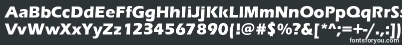 EnnisBold-fontti – valkoiset fontit mustalla taustalla