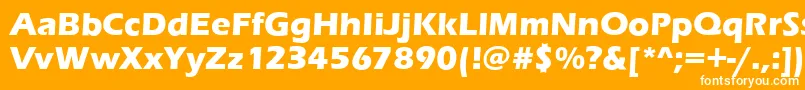 フォントEnnisBold – オレンジの背景に白い文字