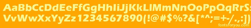 EnnisBold Font – Yellow Fonts on Orange Background