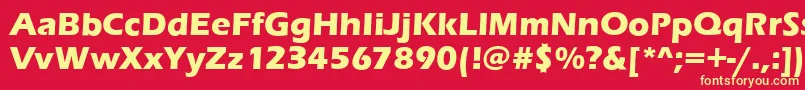 EnnisBold Font – Yellow Fonts on Red Background