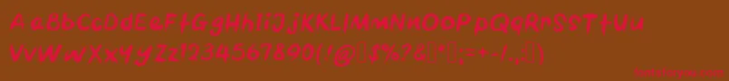 BarbecueChicken Font – Red Fonts on Brown Background