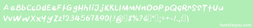 BarbecueChicken Font – White Fonts on Green Background