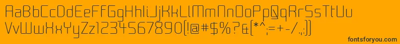 フォントMoon00 – 黒い文字のオレンジの背景