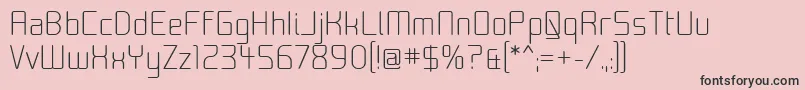 Moon00-Schriftart – Schwarze Schriften auf rosa Hintergrund