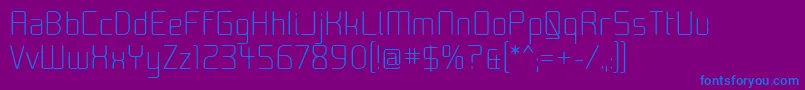 Moon00-Schriftart – Blaue Schriften auf violettem Hintergrund