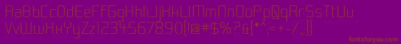 Moon00-Schriftart – Braune Schriften auf violettem Hintergrund