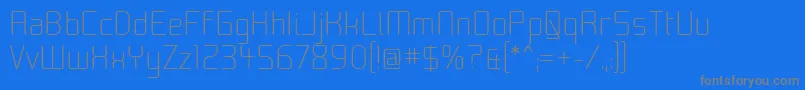 Moon00-Schriftart – Graue Schriften auf blauem Hintergrund