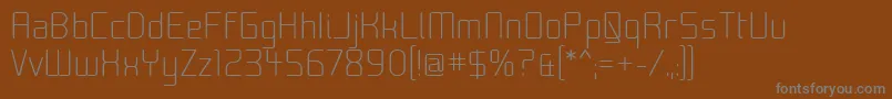 フォントMoon00 – 茶色の背景に灰色の文字