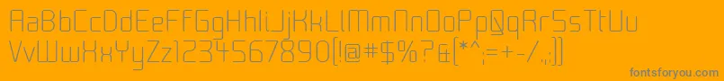 Moon00-Schriftart – Graue Schriften auf orangefarbenem Hintergrund