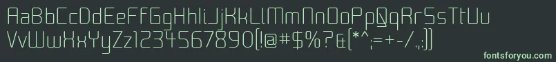 フォントMoon00 – 黒い背景に緑の文字