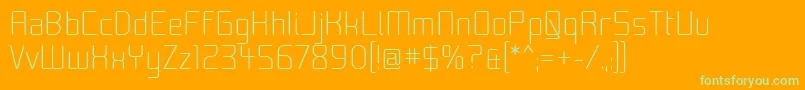 Moon00 Font – Green Fonts on Orange Background