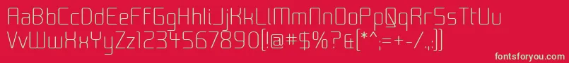 フォントMoon00 – 赤い背景に緑の文字