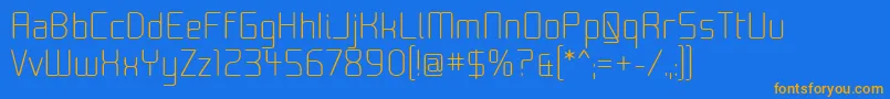 Moon00 Font – Orange Fonts on Blue Background