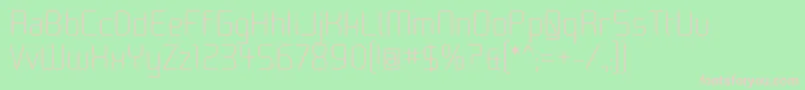 Moon00-fontti – vaaleanpunaiset fontit vihreällä taustalla
