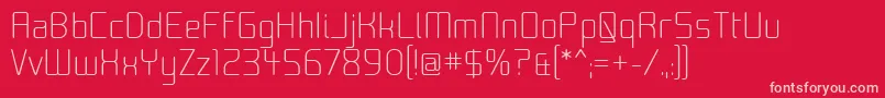 Moon00-Schriftart – Rosa Schriften auf rotem Hintergrund