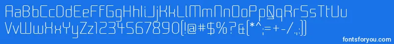 Moon00-fontti – valkoiset fontit sinisellä taustalla