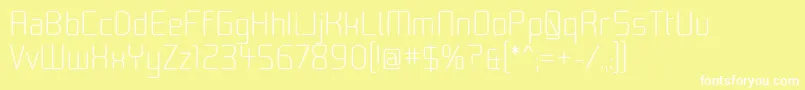 Moon00-fontti – valkoiset fontit keltaisella taustalla