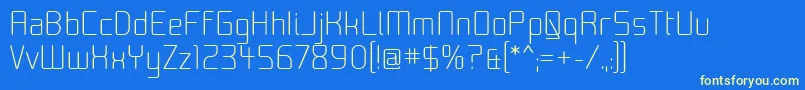 Moon00-fontti – keltaiset fontit sinisellä taustalla