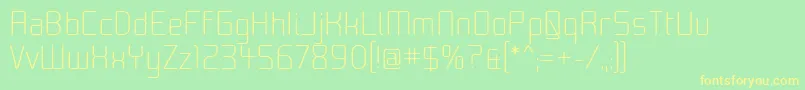 Moon00-Schriftart – Gelbe Schriften auf grünem Hintergrund
