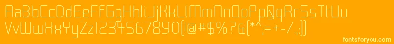 フォントMoon00 – オレンジの背景に黄色の文字