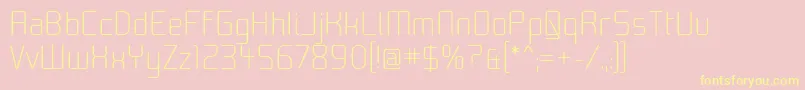 Moon00-Schriftart – Gelbe Schriften auf rosa Hintergrund
