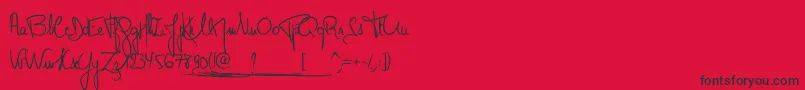 MonsieurPomme Font – Black Fonts on Red Background