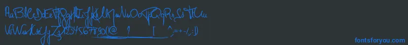 MonsieurPomme Font – Blue Fonts on Black Background