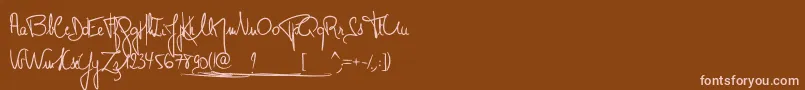 MonsieurPomme Font – Pink Fonts on Brown Background