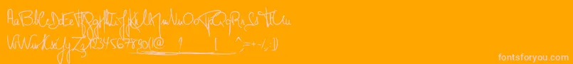 MonsieurPomme Font – Pink Fonts on Orange Background