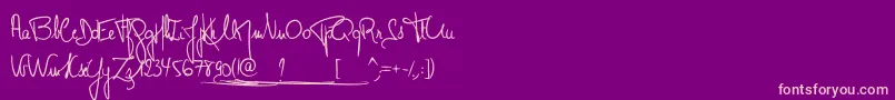 MonsieurPomme Font – Pink Fonts on Purple Background
