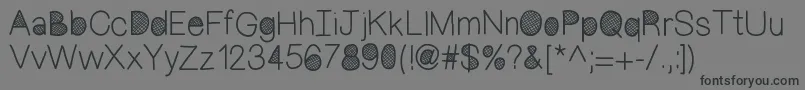 Mixcrosshatch Font – Black Fonts on Gray Background