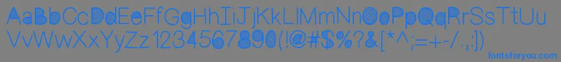 Mixcrosshatch Font – Blue Fonts on Gray Background