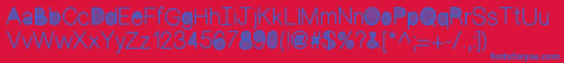 フォントMixcrosshatch – 赤い背景に青い文字
