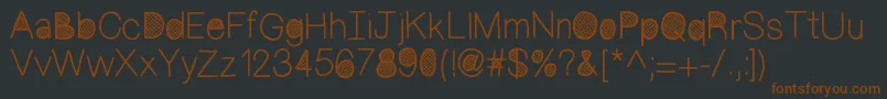 Mixcrosshatch Font – Brown Fonts on Black Background