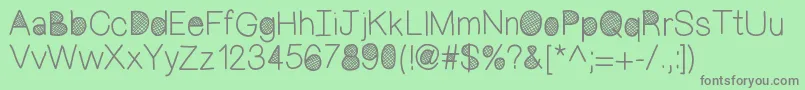 Czcionka Mixcrosshatch – szare czcionki na zielonym tle