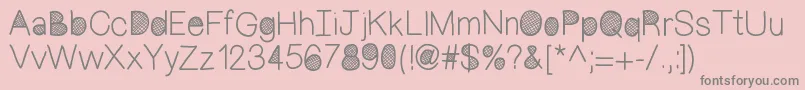 Mixcrosshatch Font – Gray Fonts on Pink Background